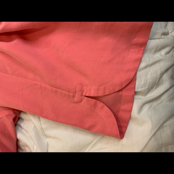 BEAUTIFUL SoftSurroundings Pink salmon Button Up LONG sleeve Dress Size PL - Picture 9 of 12